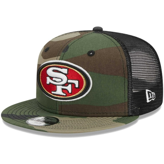 Youth New Era Camo San Francisco 49ers Main Trucker 9FIFTY Snapback Hat