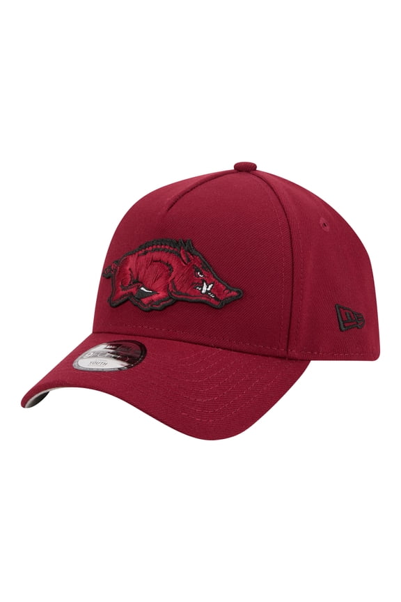 Youth New Era Cardinal Arkansas Razorbacks 9FORTY A-Frame Adjustable Hat