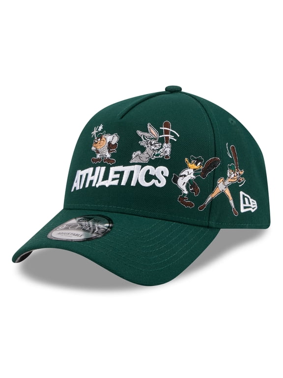 Youth New Era Green Athletics Looney Tunes A-Frame 9FORTY Adjustable Hat