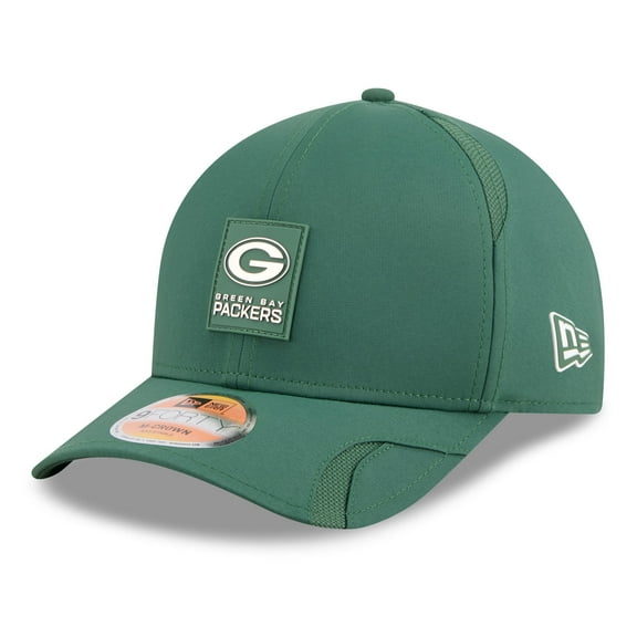 Men's New Era Green Green Bay Packers 2025 Sideline M-Crown 9FORTY Adjustable Hat