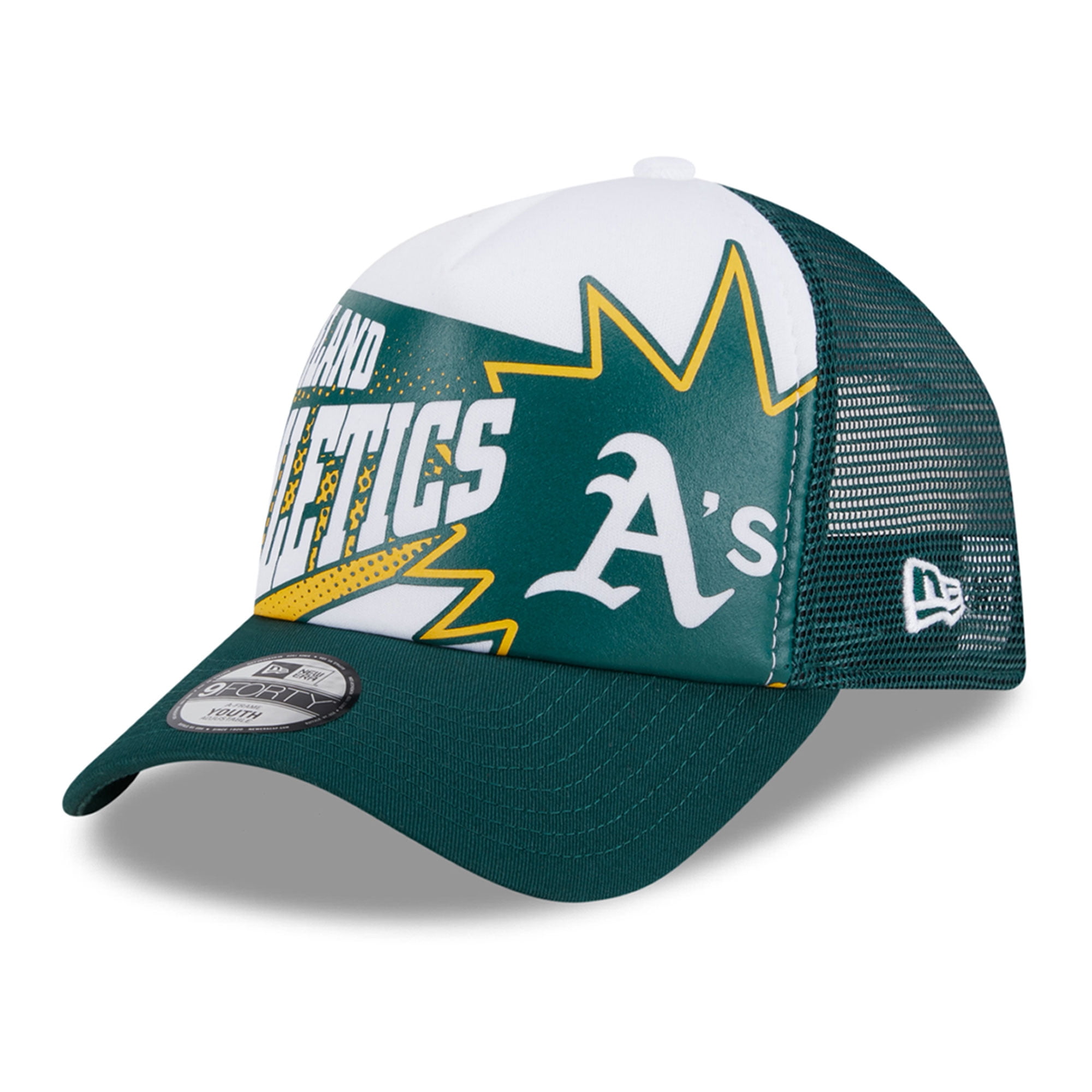 Trucker Youth Oakland A's Hat Youth New Era Green Oakland