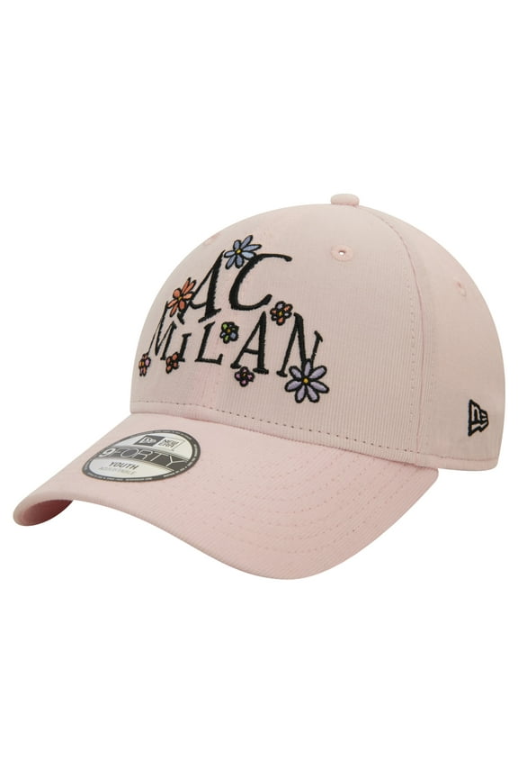Youth New Era Light Pink AC Milan Needle Corduroy 9FORTY Adjustable Hat