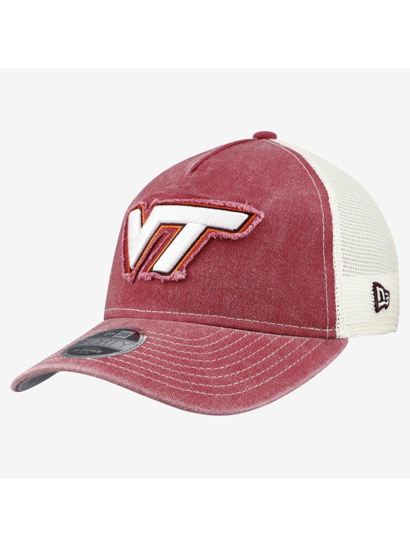 Youth New Era Maroon Virginia Tech Hokies 9Forty A-Frame M-Crown Retro Adjustable Trucker Hat