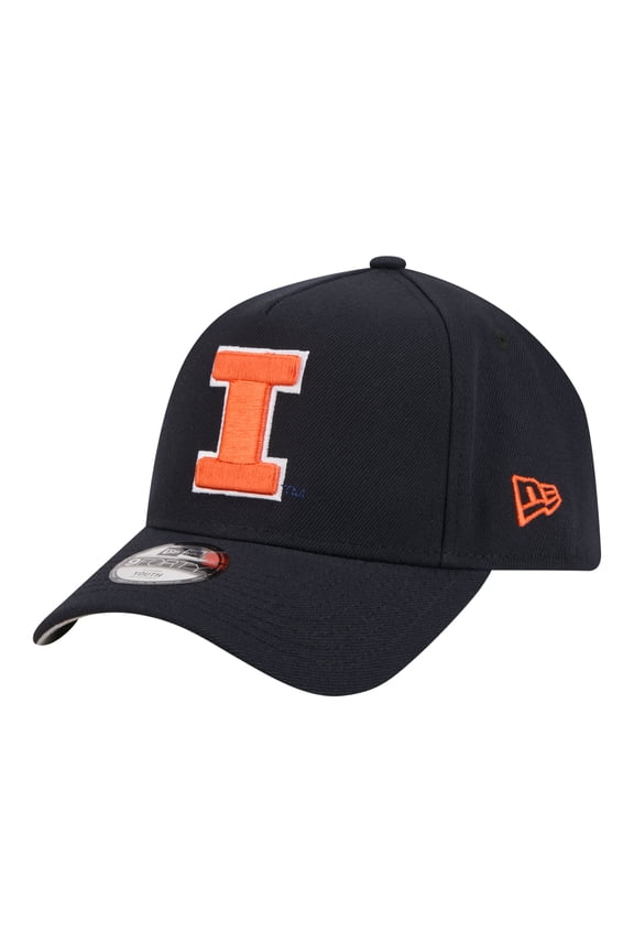 Youth New Era Navy Illinois Fighting Illini 9FORTY A-Frame Adjustable Hat
