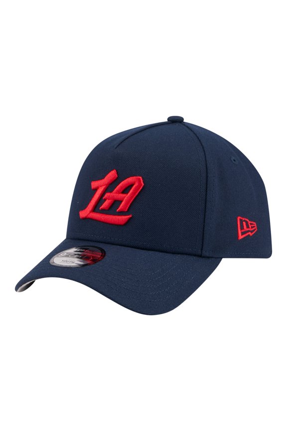 Youth New Era Navy LA Clippers 9FORTY A-Frame Adjustable Hat