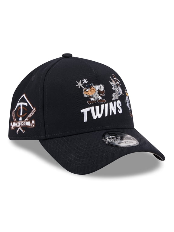 Youth New Era Navy Minnesota Twins Looney Tunes A-Frame 9FORTY Adjustable Hat