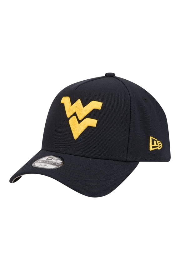 Youth New Era Navy West Virginia Mountaineers 9FORTY A-Frame Adjustable Hat