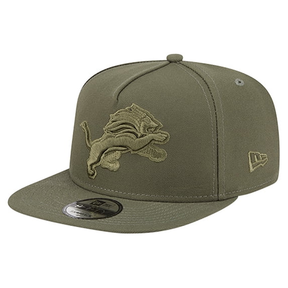 Youth New Era Olive Detroit Lions Color Pack A-Frame 9FIFTY Snapback Hat