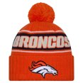 thumbnail image 1 of Youth New Era Orange Denver Broncos 2024 Sideline Sport Cuffed Knit Hat with Pom, 1 of 2