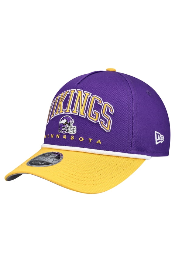 Youth New Era  Purple/Gold Minnesota Vikings  Arch COOLERA 9FORTY A-Frame Adjustable Hat