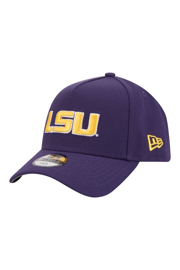 Youth New Era Purple LSU Tigers 9FORTY A-Frame Adjustable Hat