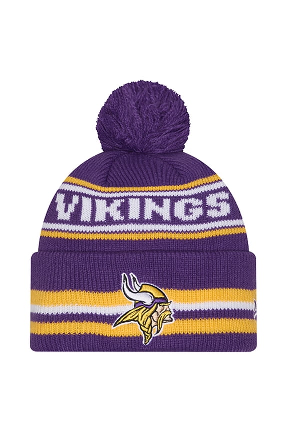 Youth New Era  Purple Minnesota Vikings Classic Cuffed Knit Hat with Pom