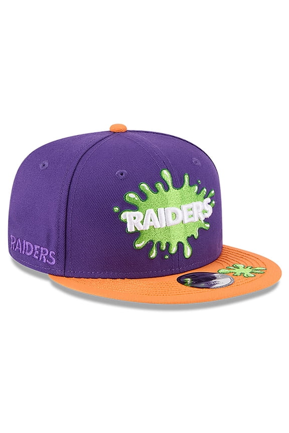 Youth New Era Purple/Orange Las Vegas Raiders Nickelodeon Slime 9FIFTY Snapback Hat