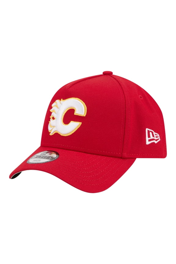 Youth New Era Red Calgary Flames 9FORTY A-Frame Adjustable Hat