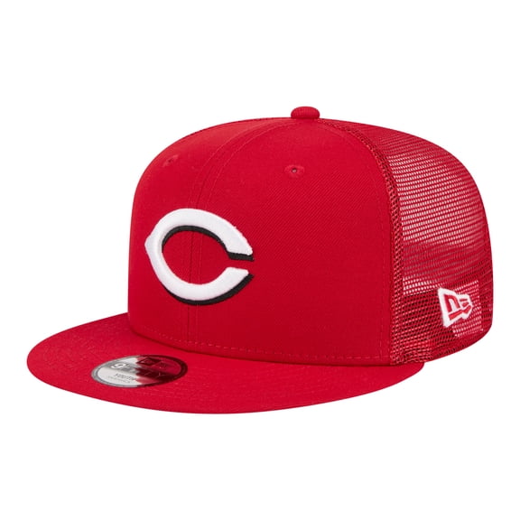 Youth New Era Red Cincinnati Reds 9FIFTY Trucker Snapback Hat