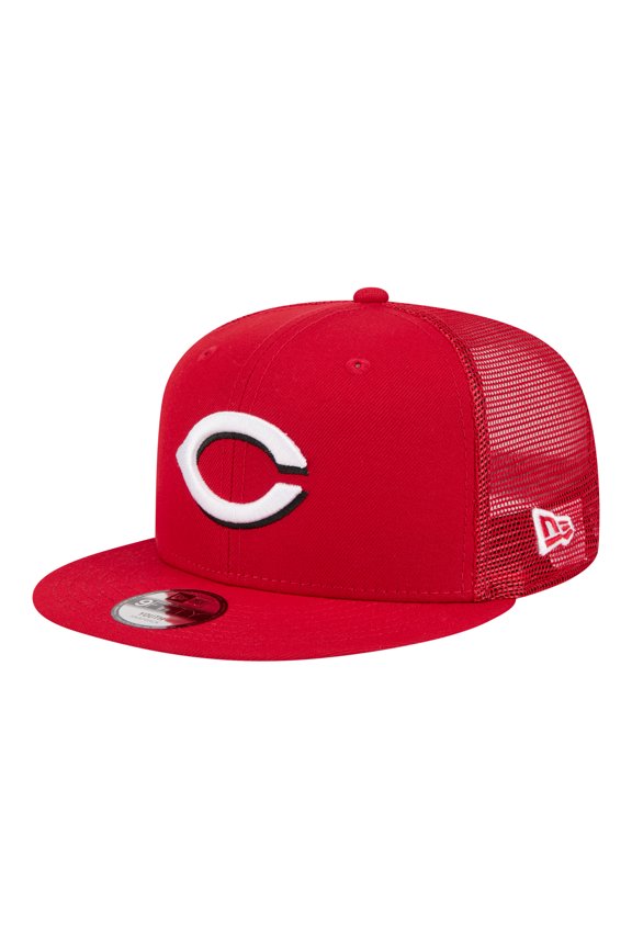 Youth New Era Red Cincinnati Reds 9FIFTY Trucker Snapback Hat