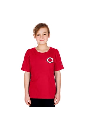 Youth New Era Red Cincinnati Reds Cartoon Logo T-Shirt
