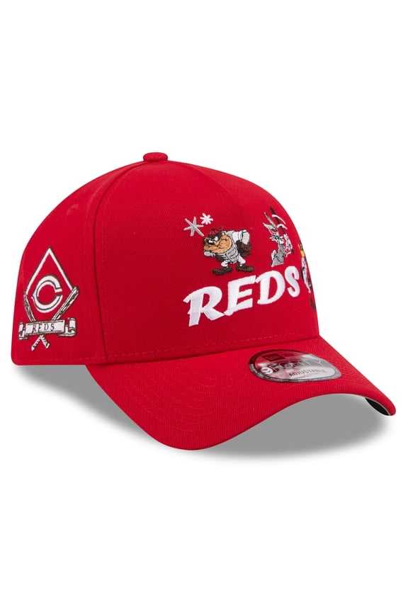 Youth New Era Red Cincinnati Reds Looney Tunes A-Frame 9FORTY Adjustable Hat