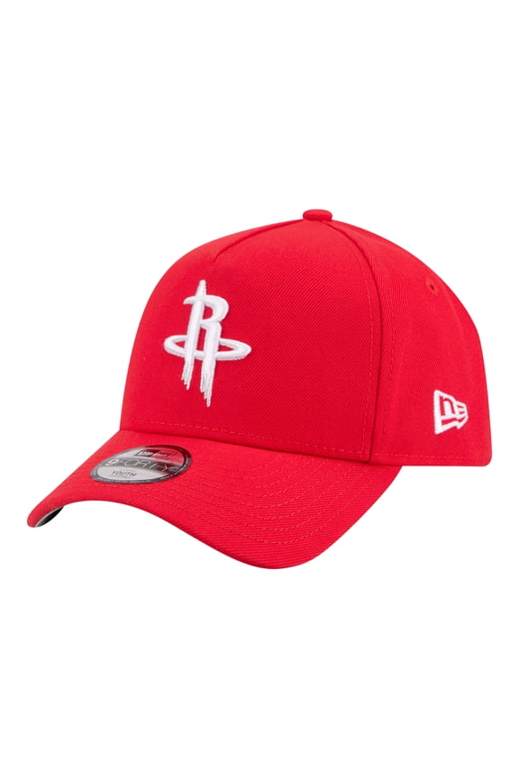 Youth New Era  Red Houston Rockets 9FORTY A-Frame Adjustable Hat