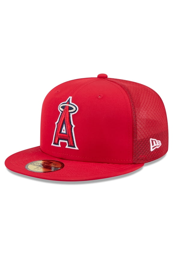 Youth New Era Red Los Angeles Angels Batting Practice 59FIFTY Fitted Hat