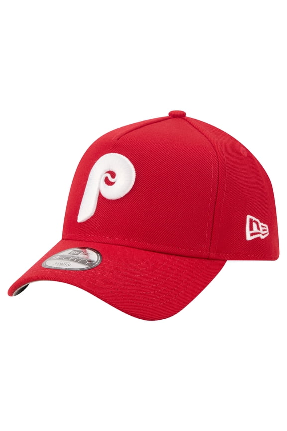 Youth New Era Red Philadelphia Phillies Cooperstown Logo 9FORTY A-Frame Adjustable Hat