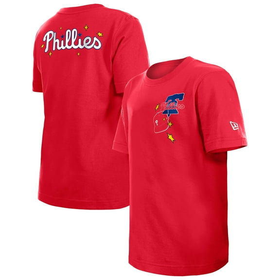 Youth New Era  Red Philadelphia Phillies Stars & Cap T-Shirt