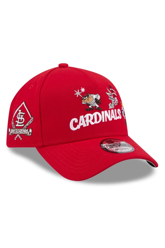 Youth New Era Red St. Louis Cardinals Looney Tunes A-Frame 9FORTY Adjustable Hat