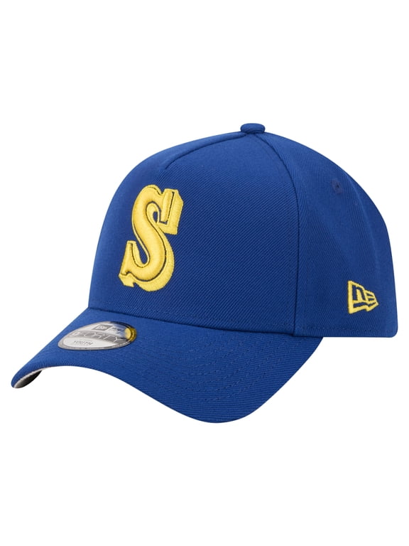Youth New Era Royal Seattle Mariners Cooperstown Logo 9FORTY A-Frame Adjustable Hat