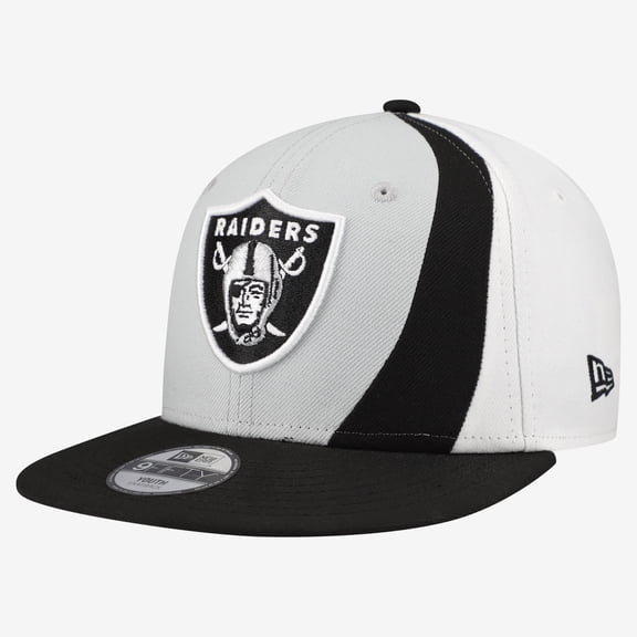 Youth New Era Silver Las Vegas Raiders Shock 9FIFTY Snapback Hat