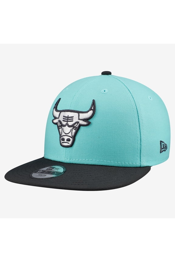 Youth New Era Turquoise/Charcoal Chicago Bulls 9FIFTY Snapback Hat