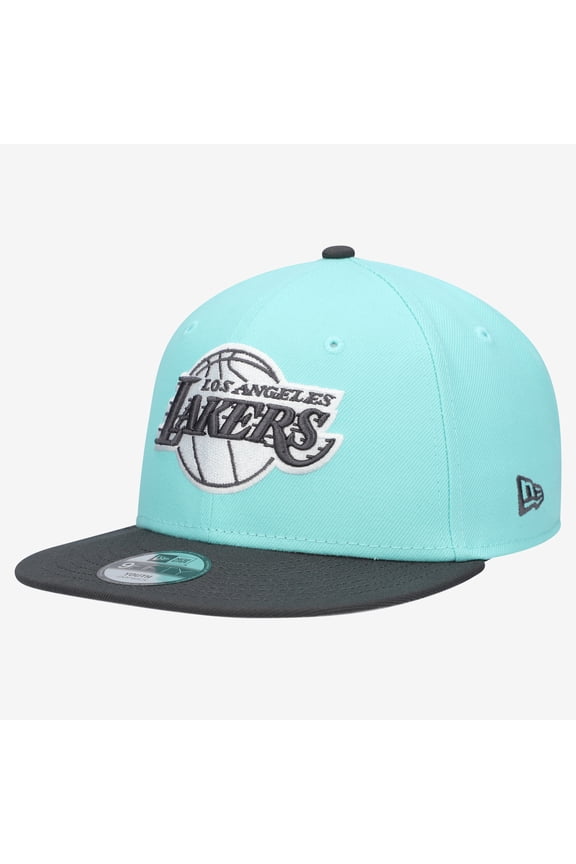Youth New Era Turquoise/Charcoal Los Angeles Lakers 9FIFTY Snapback Hat