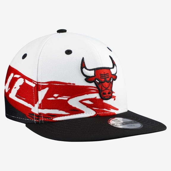 Youth New Era White/Black Chicago Bulls Swept 9FIFTY Snapback Hat