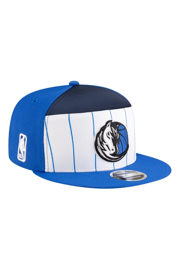 Youth New Era White/Blue Dallas Mavericks 2025 NBA Tip Off Split Panel 9FIFTY Snapback Hat
