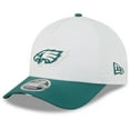 thumbnail image 1 of Men's New Era  White/Midnight Green Philadelphia Eagles 2025 NFL Training Camp A-Frame 9FORTY Adjustable Hat, 1 of 5