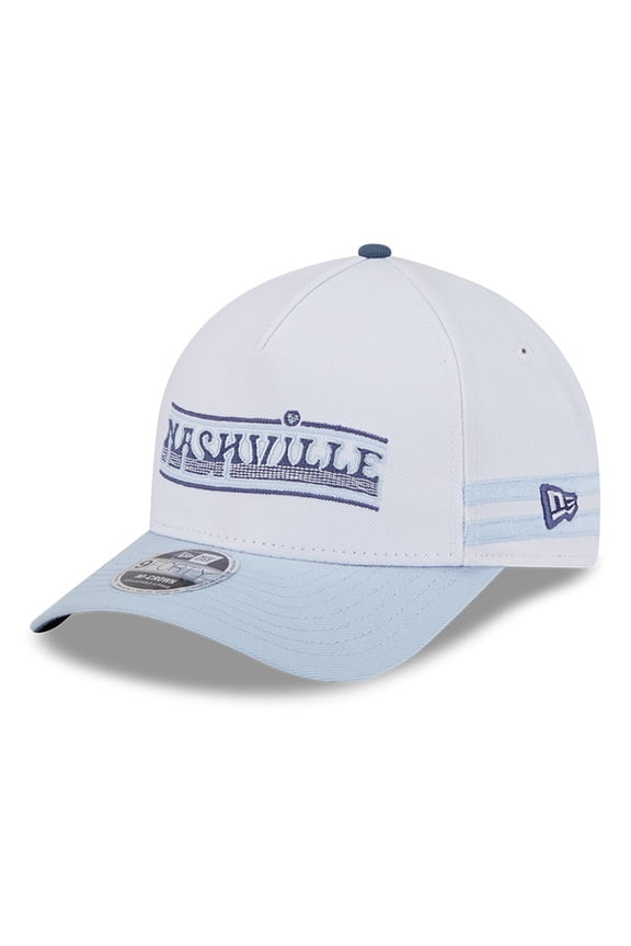 Youth New Era White Nashville SC 2025 Jersey Hook 9FORTY M-Crown Adjustable Hat