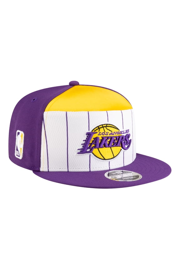 Youth New Era White/Purple Los Angeles Lakers 2025 NBA Tip Off Split Panel 9FIFTY Snapback Hat