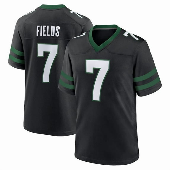 Youth New York J Fields 7 Black Stitched T-Shirts Sports Player Game Top, Small