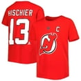 thumbnail image 1 of Youth Nico Hischier Red New Jersey Devils Player Name & Number T-Shirt, 1 of 3