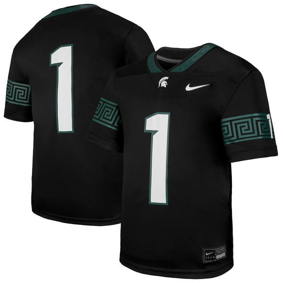 Youth Nike #1 Black Michigan State Spartans  Untouchable Replica Game Jersey