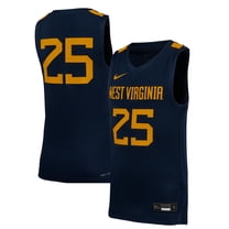 Youth Nike #25 Navy West Virginia Mountaineers Replica Basketball Jersey