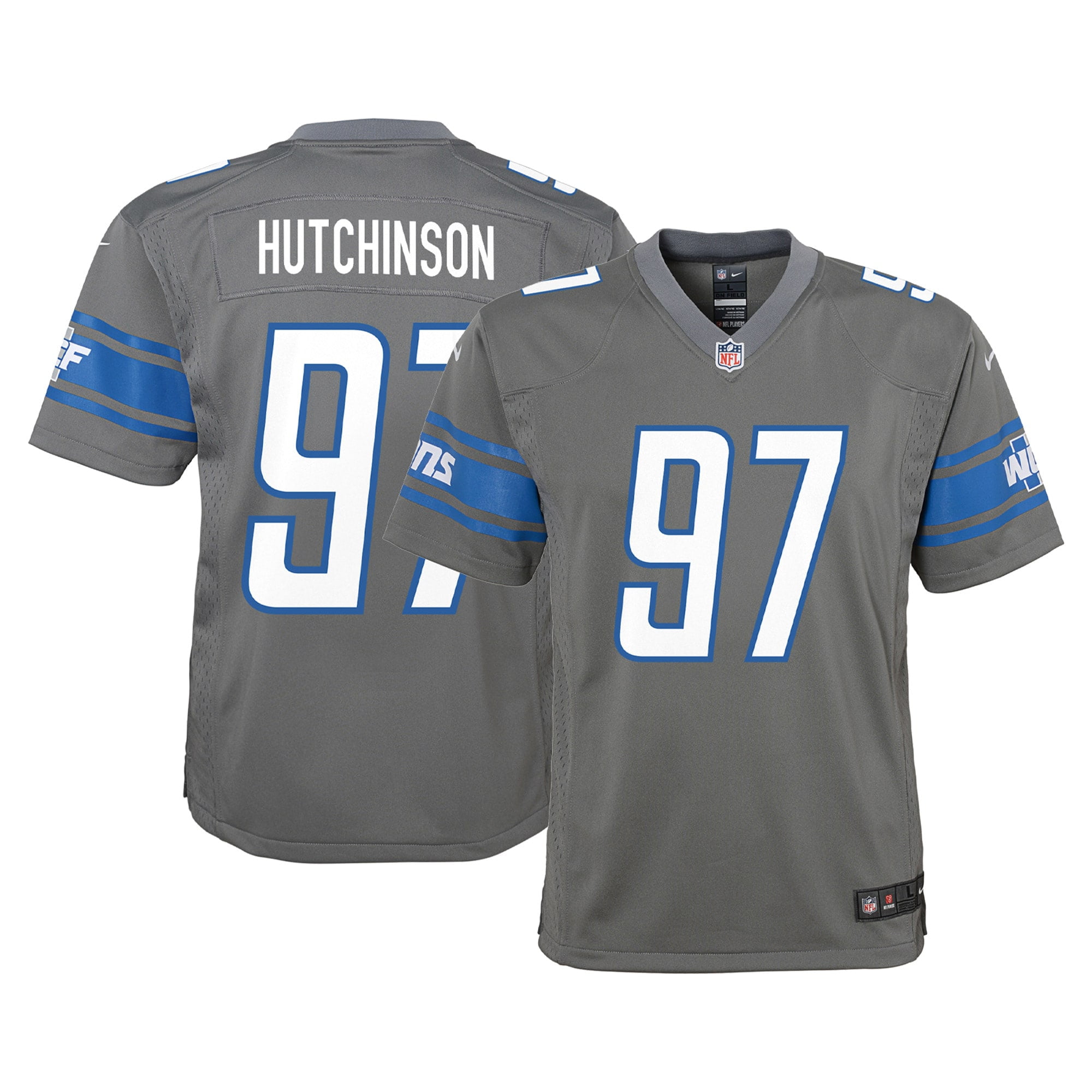 Youth Nike Aidan Hutchinson Steel Detroit Lions Game Jersey - Walmart.com