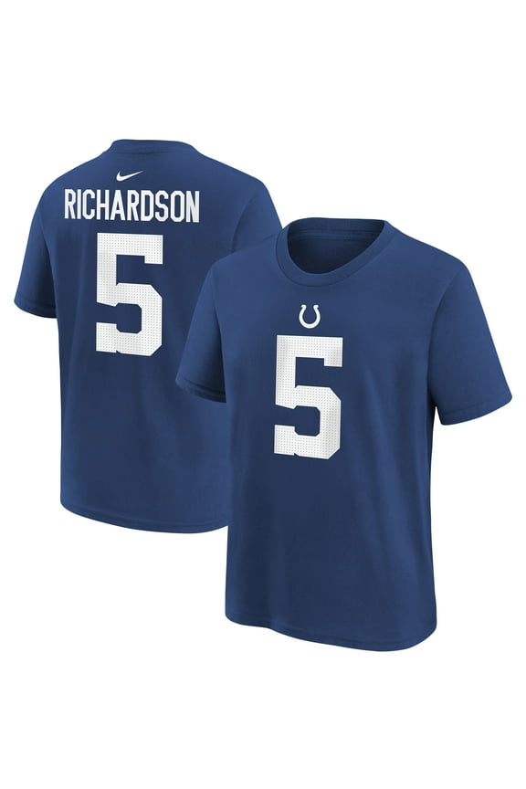 Youth Nike Anthony Richardson Royal Indianapolis Colts Player Name & Number T-Shirt