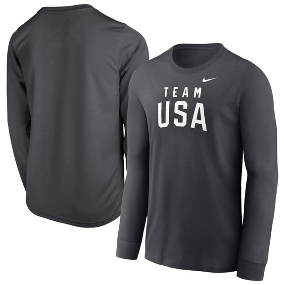 Youth Nike  Anthracite Team USA Legend Long Sleeve T-Shirt
