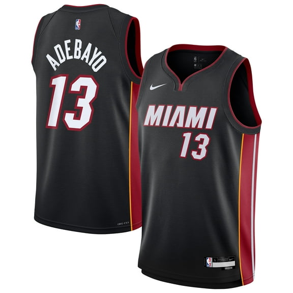 Youth Nike Bam Adebayo Black Miami Heat Swingman Jersey - Icon Edition
