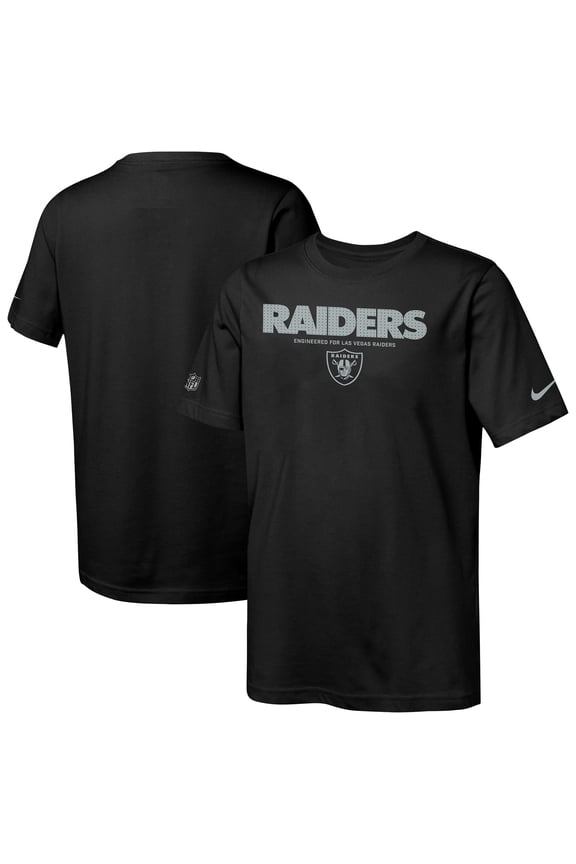 Youth Nike Black Las Vegas Raiders Sideline Team Issue T-Shirt