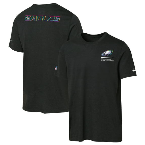 Youth Nike Black Philadelphia Eagles 2025 NFL Crucial Catch Tri-Blend Dri-FIT T-Shirt