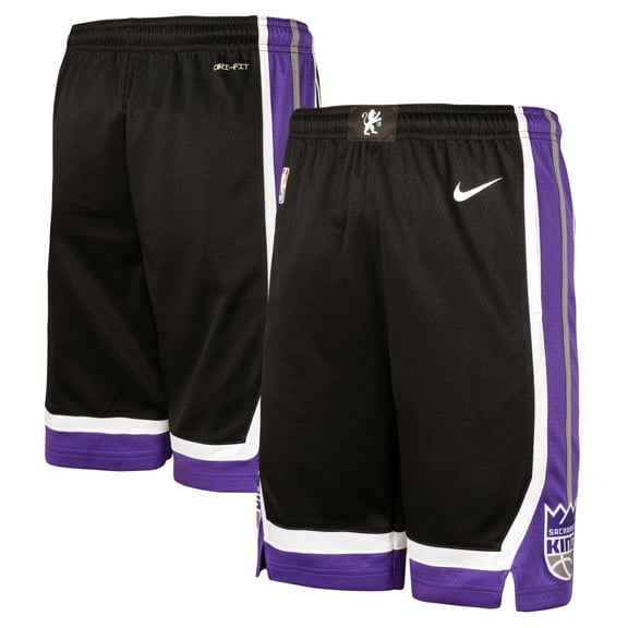 Youth Nike Black Sacramento Kings Swingman Performance Shorts - Icon Edition