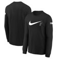 thumbnail image 1 of Youth Nike Black San Antonio Spurs Swoosh Long Sleeve T-Shirt, 1 of 3