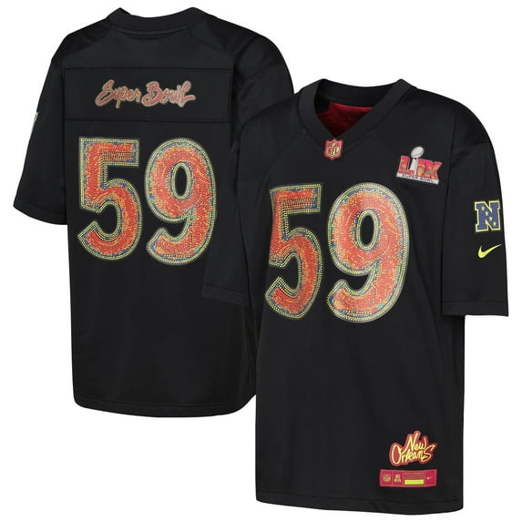 Youth-Nike Black Super Bowl LIX Game Jersey