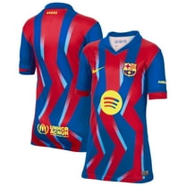 Youth Nike Blue Barcelona 2025/26 Fourth Replica Jersey